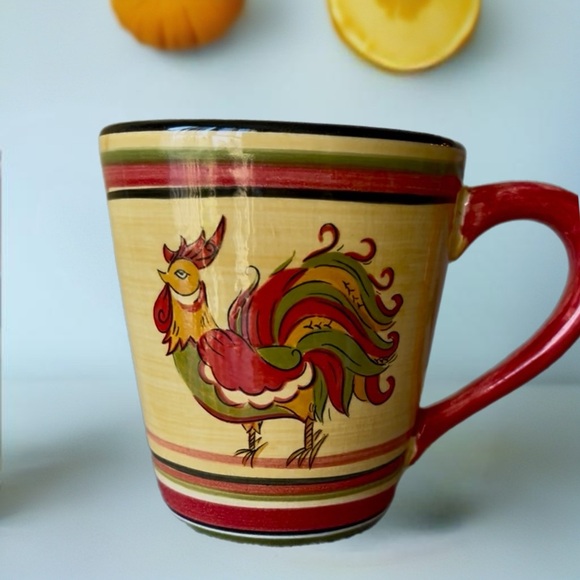Handcrafted Rooster Mug - Red and Yellow - Picture 4 of 7
